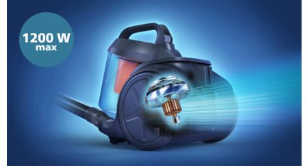 1200W motor ensures powerful performance