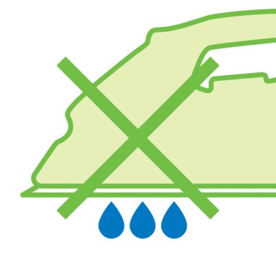 Lašėjimo blokavimo sistema lyginant išlaiko drabužius švarius