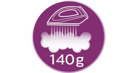 140 g'a varan şok buhar, inatçı kırışıklıkları giderir