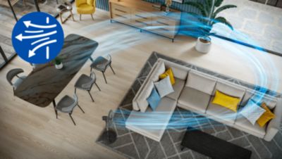 Ample airflow stream for instant comfort