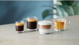 Préparez 4 boissons à la simple pression d'un bouton