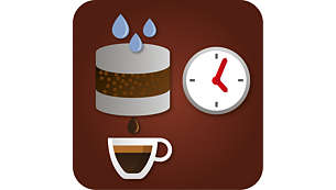 Ajusta el sabor del café cambiando el tiempo de preparación previa
