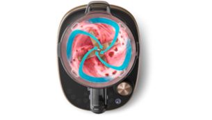 Bol ProBlend Ultra qui ramène les ingrédients dans le flux de mixage