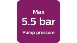Pression de la pompe maxi. 5,5 bar