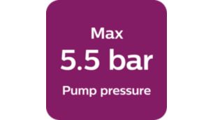 Pression de la pompe maxi. 5,5 bars