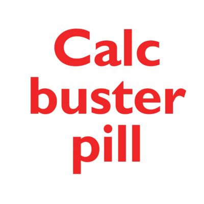 The calc pill breaks down calc so you can flush away easily