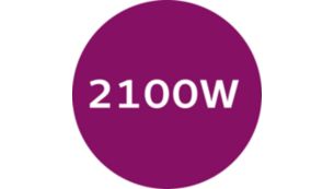 2100 W für schnelles Aufheizen