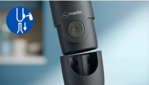 Lib&eacute;ration du pied du mixeur d'une simple pression sur un bouton