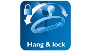 Unique Hang&Lock for stability during steaming