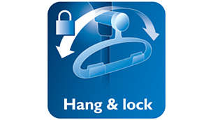 ميزة Hang&Lock الفريدة لمزيد من الثبات أثناء استخدام البخار