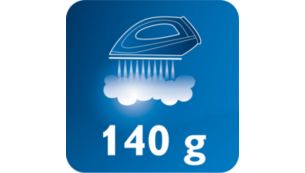 Dampfsto&szlig; von bis zu 140&nbsp;g