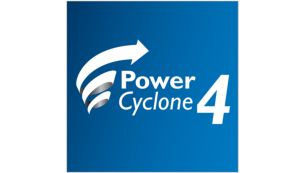 PowerCyclone 4-teknologi skiller støv og luft i én omgang