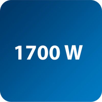 Power up to 1700 W enabling constant high steam output