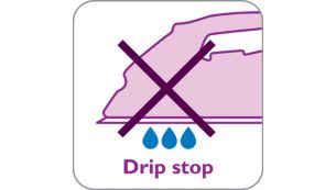 Het Drip Stop-systeem voorkomt dat er water op uw kleding komt