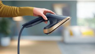 Ergonomic iron+ head makes ironing pleasantly light