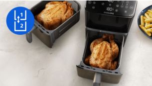 Gleiche Einstellungen in beiden K&ouml;rben &ndash; einfach per Knopfdruck