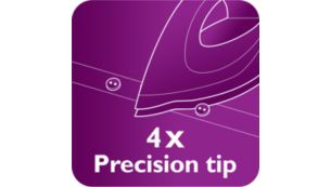 Pointe Quattro Pr&eacute;cision pour repasser facilement les zones difficiles