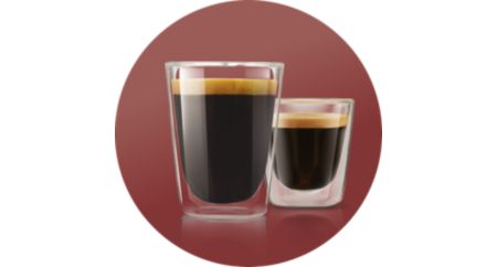Vous avez le choix entre 2 recettes : un café court et serré ou long et doux