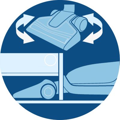 Máxima flexibilidad para limpiar áreas difíciles