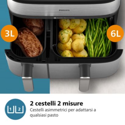 Cuoci diversi ingredienti in 3 modi contemporaneamente