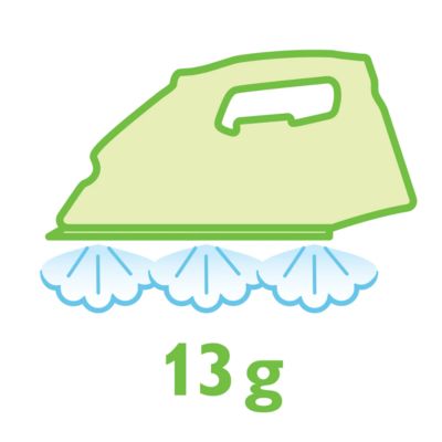 Konstant dampudvikling på op til 13 g/min