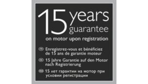15 Jahre Garantie auf den Motor
