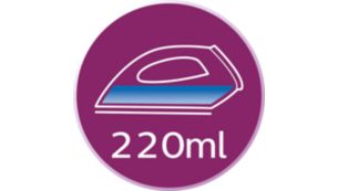 Gro&szlig;er Wasserbeh&auml;lter mit 220&nbsp;ml und bequemer Bef&uuml;llung