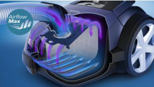 Fortschrittliche AirflowMax&nbsp;Technologie f&uuml;r starke Saugleistung