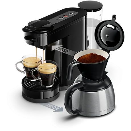 HD7892/60R1 Switch Machine à café à dosettes et filtre