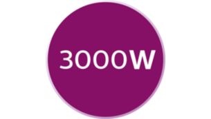 3000 W para un calentamiento rápido y un gran rendimiento