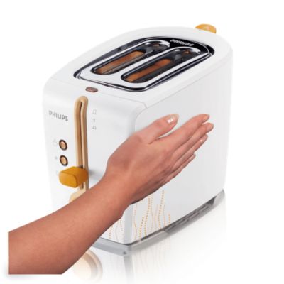 Външната повърхност на тостера остава студена и безопасна за пипане