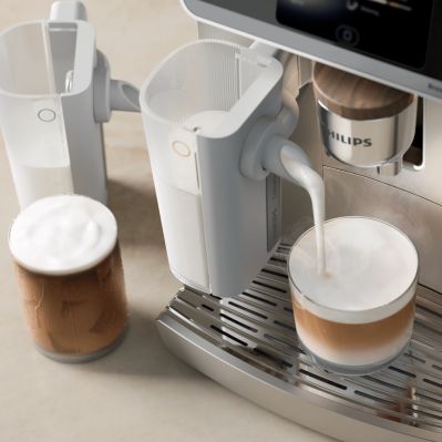 EP8757/20 - Silver, Silver Chrome, Espresso machine, LatteGo Pro, Rita, 8000 series, S8000, EP8757, Café Aromis