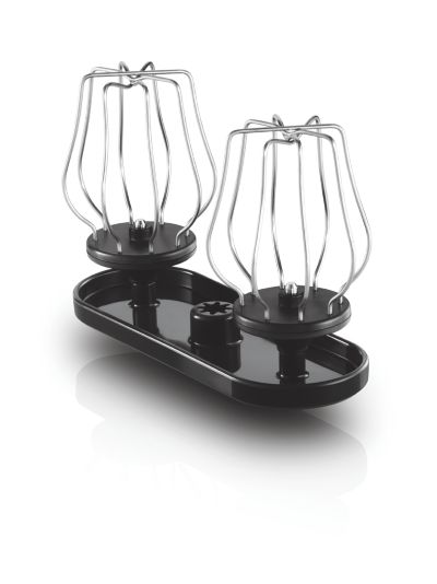 Doble batidor de tipo balón de metal para crema y claras de huevo