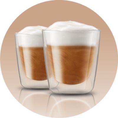Suficiente espuma de leche para 2 cappuccinos