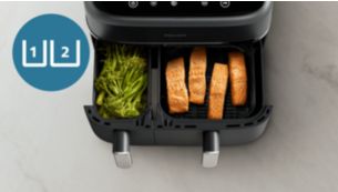 2 drawers and 2 sizes to suit any meal