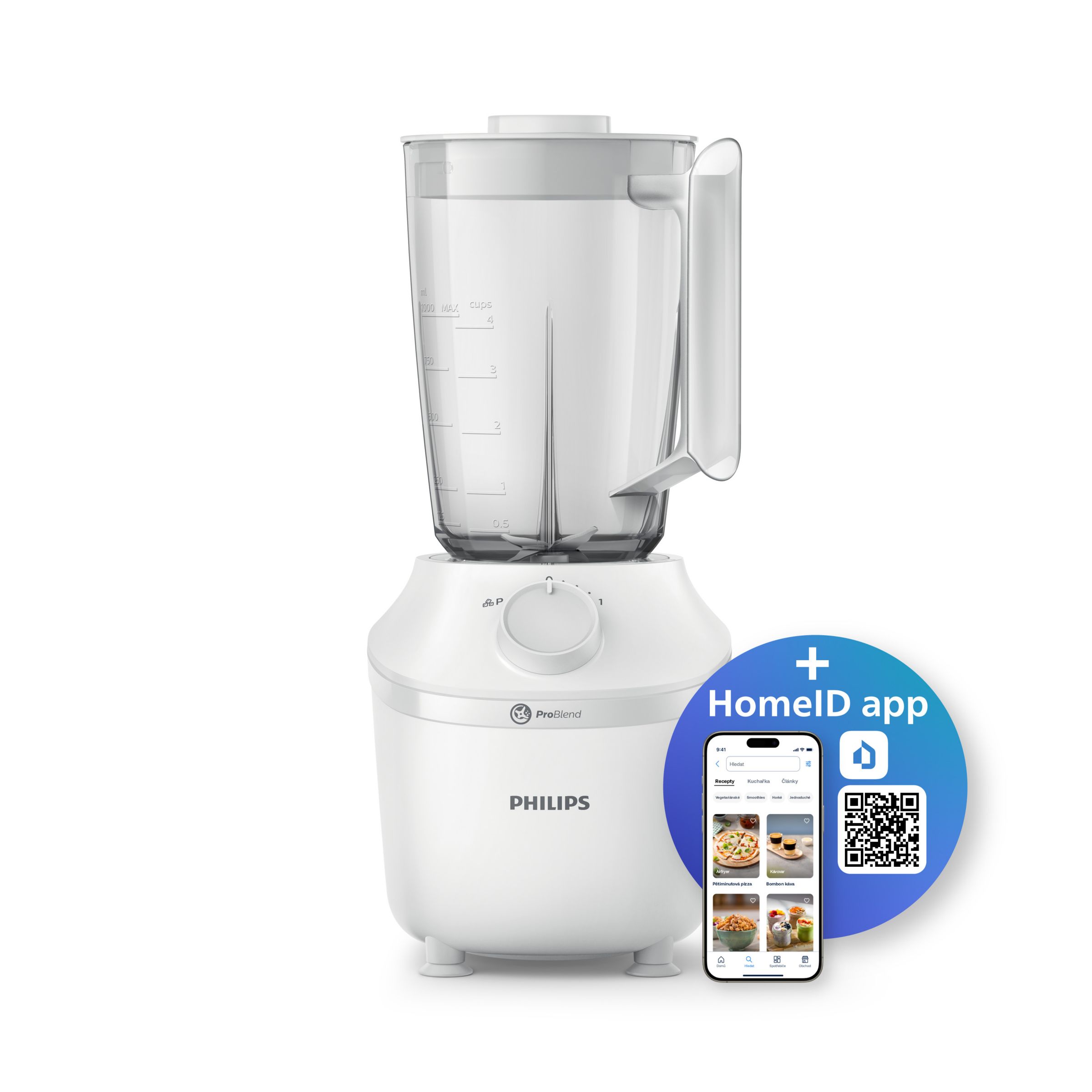 Philips Řada 3000 - Mixér S technologií ProBlend, 450 W, 1,9 l - HR2041/00