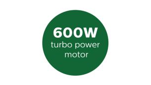 Powerful 600W motor tested for high endurance