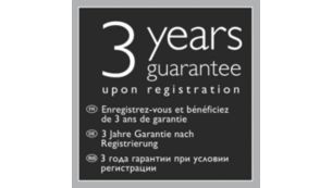 3-year guarantee upon registration