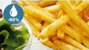 Enjoy healthy food with up to 90% less fat*