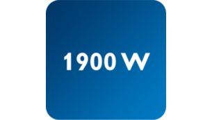 功率高达 1900 瓦，可提供持久强劲的蒸汽束喷射