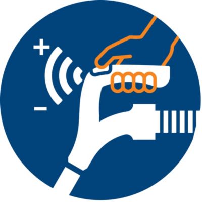 ErgoGrip kaugjuhtimispuldiga käepide, millel on sisseehitatud juhtnupud