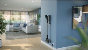 Store & charge in wall mount with accessory holder