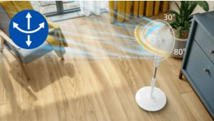 Automatic rotation and tilting to feel the breeze anywhere