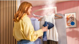 Kraftvoller 90 g/min Dampfsto&szlig; f&uuml;r hartn&auml;ckige Falten