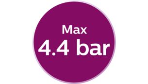 Max. 4,4 Bar Pumpendruck