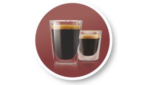 Kies tussen de 2 recepten: kleine kop sterke koffie of grote kop milde koffie