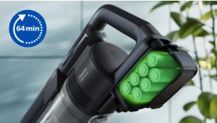 Değiştirilebilir pili Eco modda 64 dk, Turbo modunda ise 20 dk &ccedil;alışma s&uuml;resi sağlar
