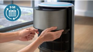 Long lasting filter for up to 9-months
