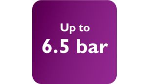 Jusqu'à 6,5 bars de pression