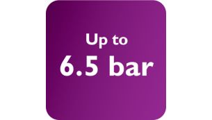 Jusqu'à 6,5 bars de pression